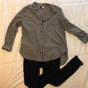 Divided button up shirt